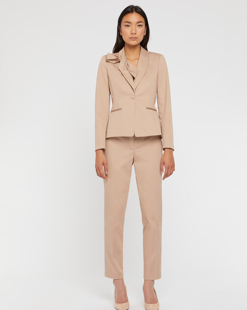 Pantalon droit 7/8ème en popeline de coton