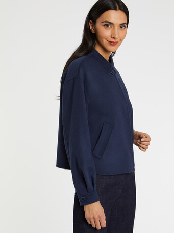 Cropped jacket with wool collar - Orage
