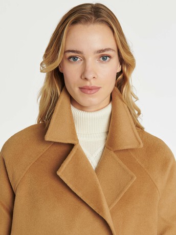 WOVEN COAT - Caramel