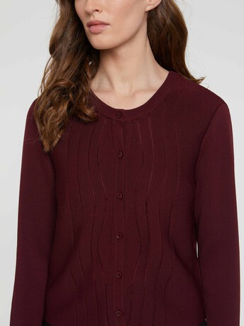 Gilet en maille viscose - Bourgogne
