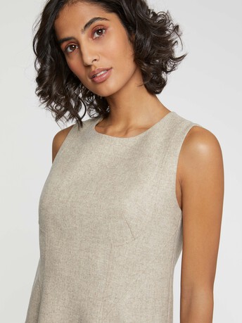 Short wool dress - Sand