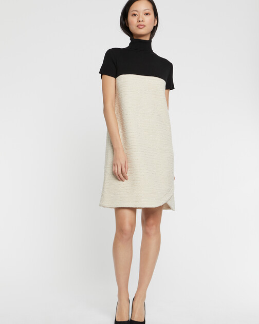 Lurex-tweed short dress