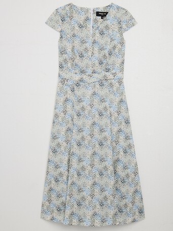 ROBE IMPRIMÉE EN POPELINE - Ciel