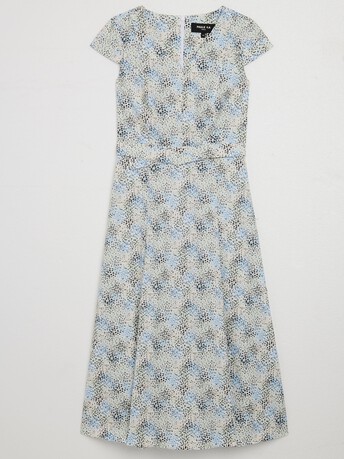 ROBE IMPRIMÉE EN POPELINE - Ciel