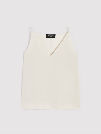 Satin-back crepe top - Coquille