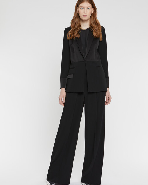 Satin-back crepe jacket