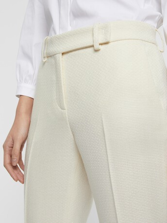 Wool cigarette pants - Off white