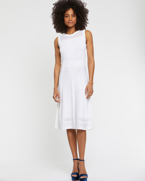 Robe patineuse en maille ajourée