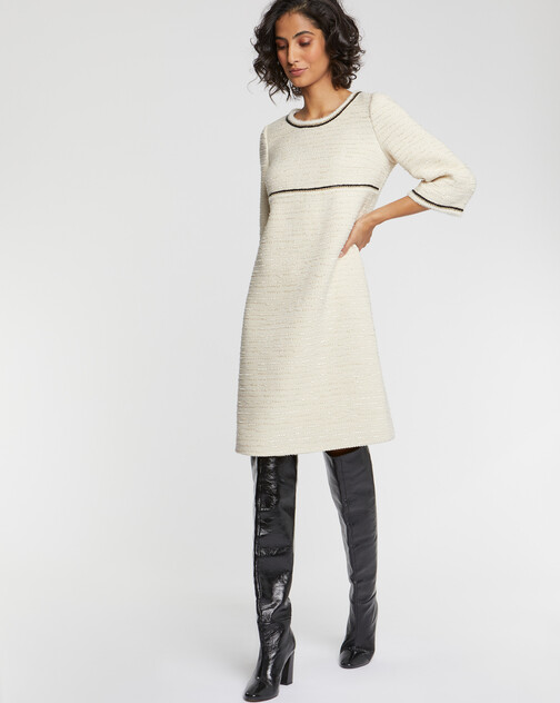 Robe courte en tweed lurex