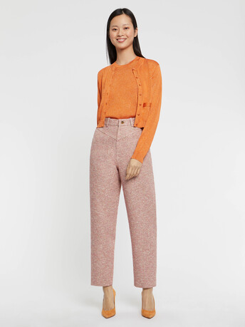 Cardigan en maille lurex - Mandarine