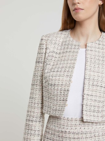 Mini-knot tweed jacket - Rose pale