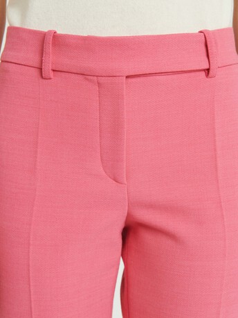 Pantalon cigarette en trictotine stretch - Pink