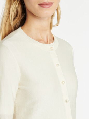 CARDIGAN - Blanc casse