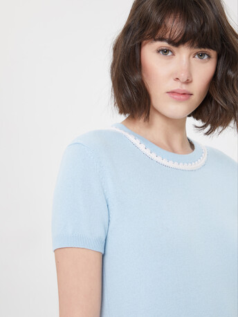 Pull en merinos - Atlas / blanc casse