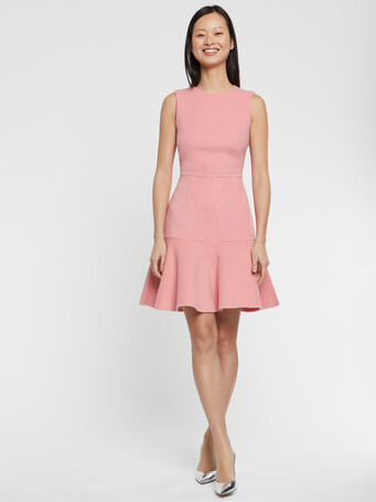 Robe corolle en laine - Candy pink