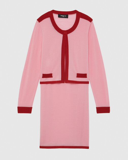 Robe courte en laine mérinos