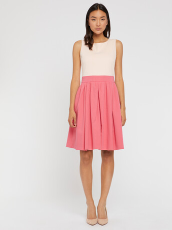 Robe trompe-l'œil en jacquard plumetis - Pink