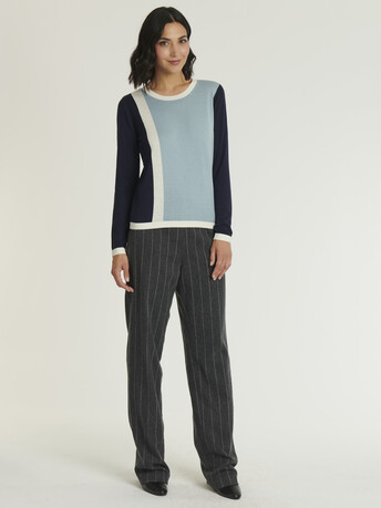 KNITTED SWEATER - Glacier / marine