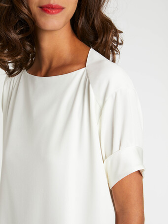 WOVEN DRESS - Off white