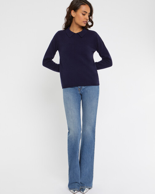 Pull polo en cachemire