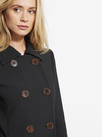 Manteau en tricotine stretch - Noir