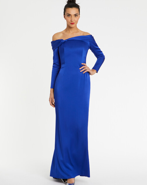 Robe en crêpe envers satin
