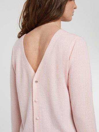 Gilet inversé en cachemire - Poudre