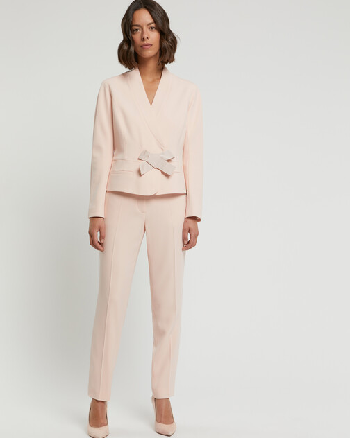 Satin-back crepe jacket