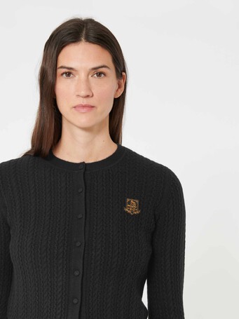 Wool and cashmere cardigan - Noir
