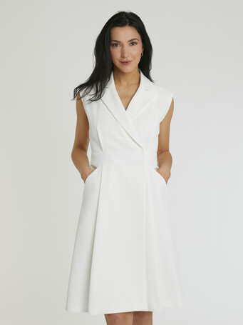 WOVEN DRESS - Off white