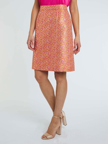 Jupe en jacquard multicolore - multicolore