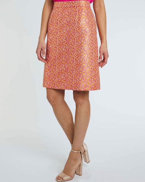 Jupe en jacquard multicolore