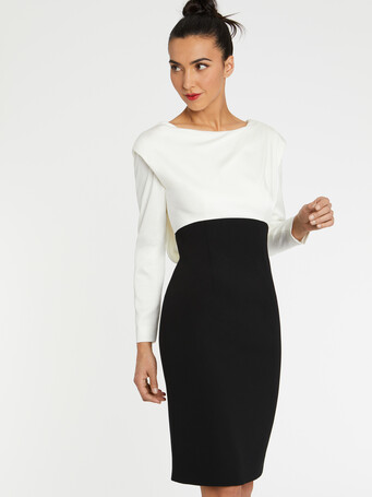 ROBE - Blanc casse / noir