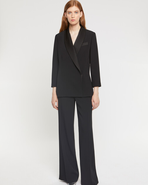 Veste de smoking en crêpe envers satin