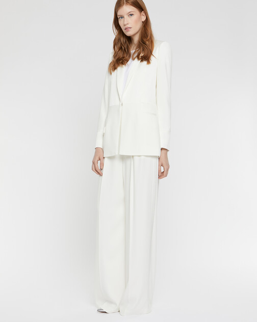 Satin-back crepe pants