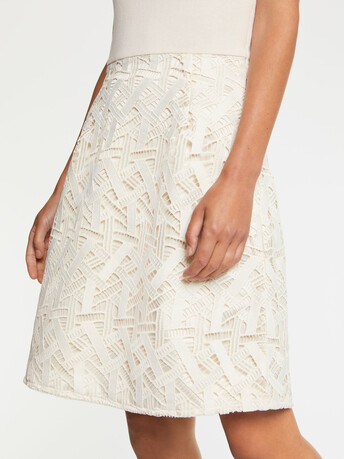 ROBE EN MAILLE - Coquille / blanc casse