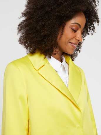 Manteau droit en satin duchesse - Soleil