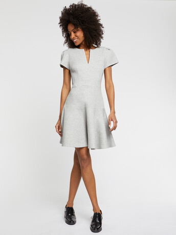 Robe patineuse en double jersey - Gris