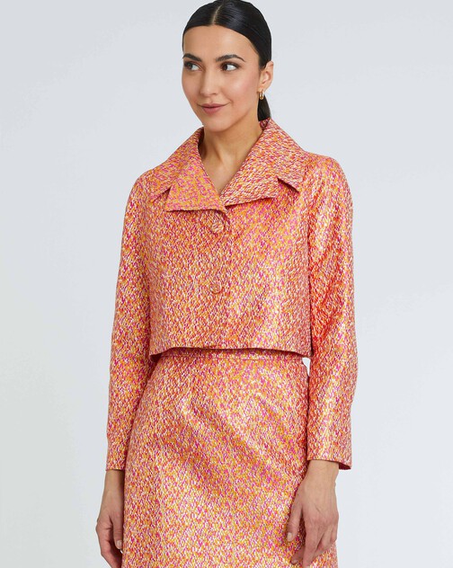 Veste en jacquard multicolore