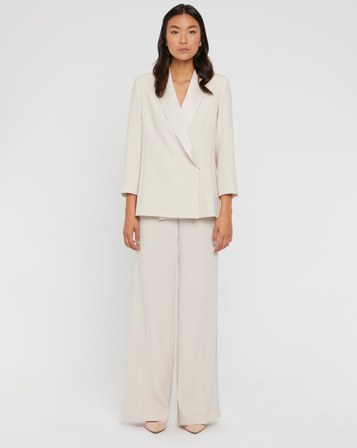 Veste de smoking en crêpe envers satin