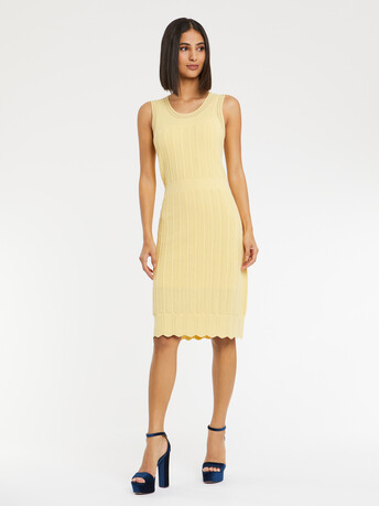 WOVEN DRESS - Straw