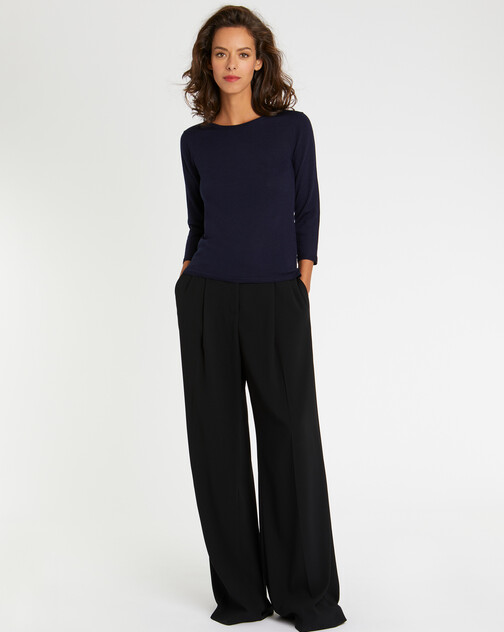 Pull ajouré en laine mérinos