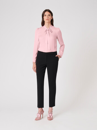 Stretch-charmeuse shirt - Candy pink