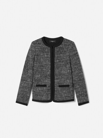 Marled-tweed jacket - Noir