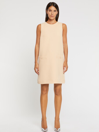 Robe courte à boutons en laine vierge - Gingembre