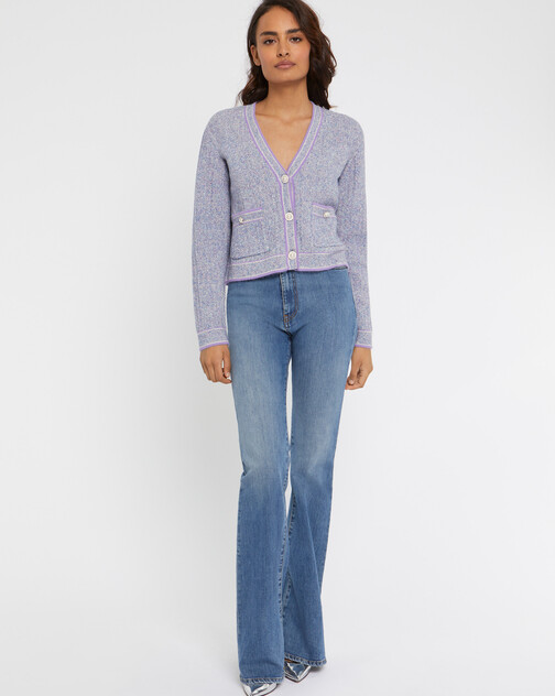 Cardigan en maille moulinée