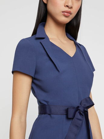 Tailored-collar shift dress - Orage