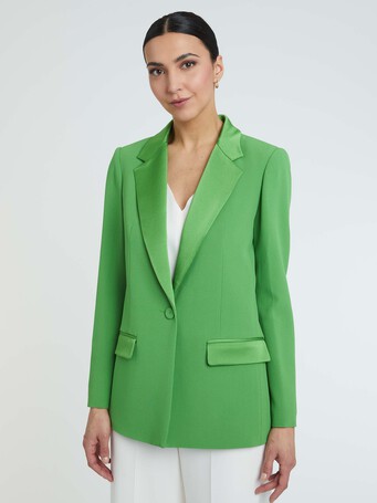 WOVEN SUIT JACKET - Green