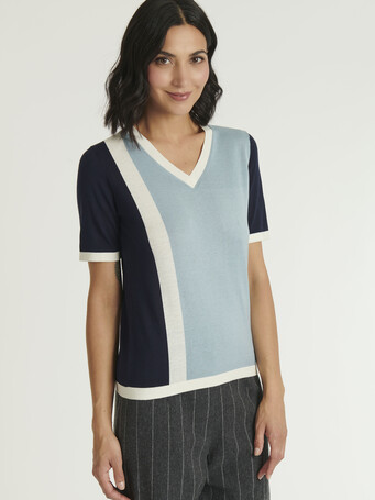 KNITTED SWEATER - Glacier / marine