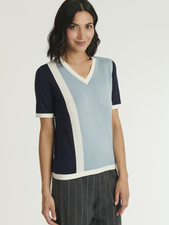 KNITTED SWEATER - Glacier / marine